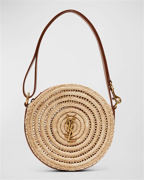 ysl lou raffia bag|ysl round raffia crossbody bag.